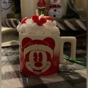 Starbucks Mickey Mouse Christmas ornament soy candle scented berries Disney